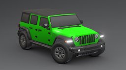 Jeep Wrangler 2022 Low-poly 3D