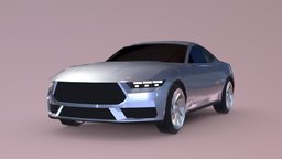 2024 Ford Mustang GT (Low Poly)