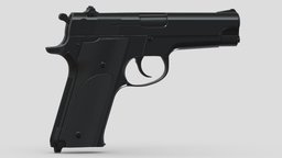 Smith Wesson Model 59 High-poly Subdivision